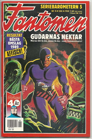 Fantomen 1990 Nr 15 NM Ny Oläst med Affisch