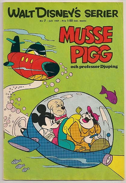 Walt Disney's Serier 1969 Nr 7 VG Ifylld Uppgift