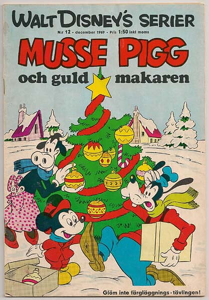 Walt Disney's Serier 1969 Nr 12 VG Ifylld Uppgift