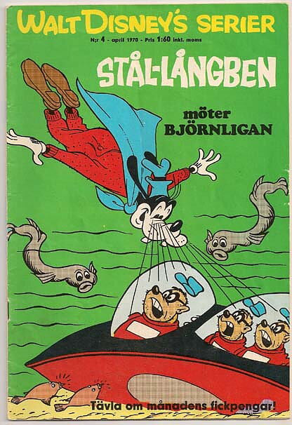 Walt Disney's Serier 1970 Nr 4 VG+ Ifylld Uppgift