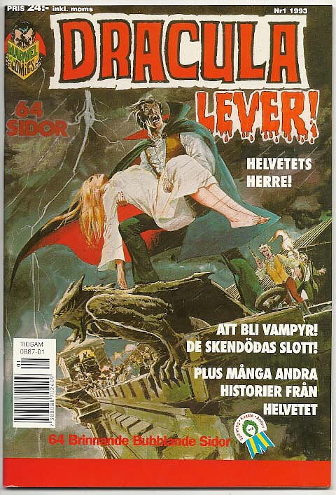 Dracula Lever 1993 Nr 1 NM Ny Oläst 1:a Nummer