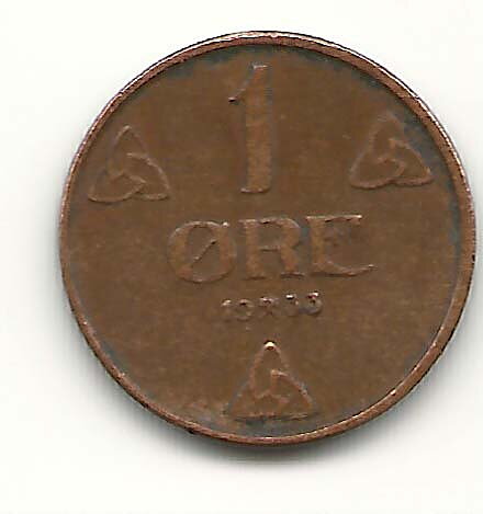 Norge 1 öre 1933 god 1
