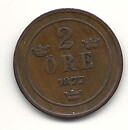 2 öre 1877 kort text 1?/1