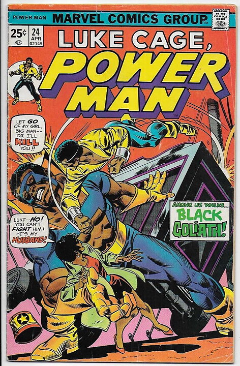 Power Man # 24 VG+ Intro Black Goliath
