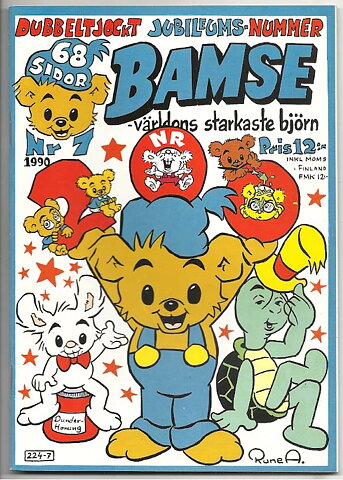 Bamse 1990 Nr 7 NM Ny Oläst med Affisch