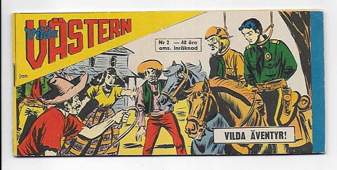Vilda Västern 1966 Nr 2 VF Reva 1 cm