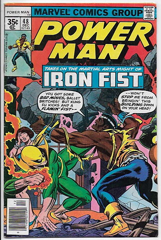 Power Man # 48 VF Power Man/Iron Fist First Meet