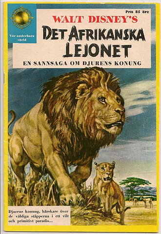 Det Afrikanska Lejonet 1956 VG Liten Bit Saknas Baksida