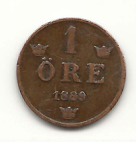 1 öre 1889 1?/1