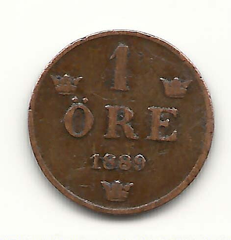 1 öre 1889 1?/1