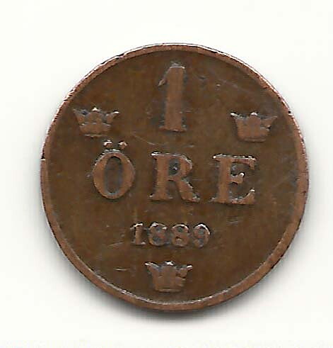 1 öre 1889 1?/1
