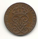 1 öre 1929 rak 2:a nära 1+