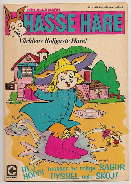 Hasse Hare 1967 Nr 6 VG Ifyllda Uppgifter/Namnteckning