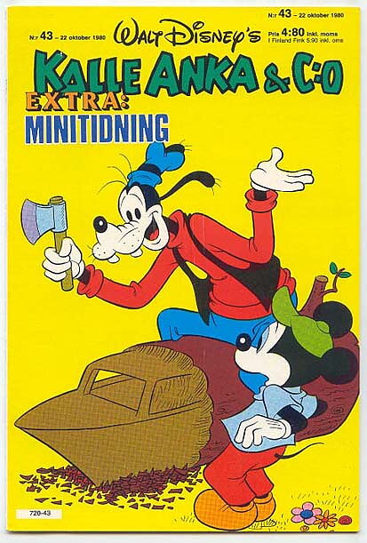 Kalle Anka & C:O 1980 Nr 43 VF- med Nostalgoteket