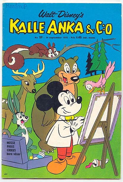 Kalle Anka & C:O 1970 Nr 39 VG Namnteckning