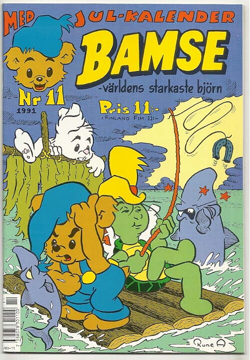 Bamse 1991 Nr 11 NM Ny Oläst med Julkalender