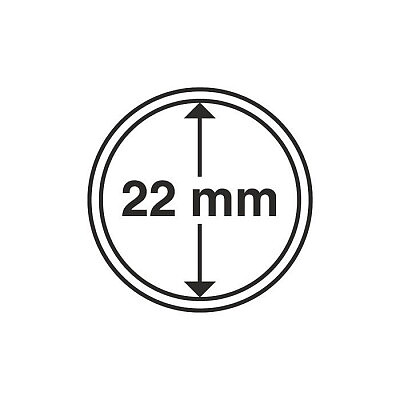 CAPS 22 - Runda myntkapslar innerdiameter 22 mm (10-pack)