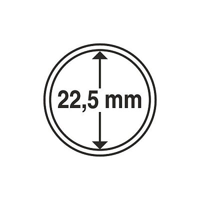 CAPS 22,5 - Runda myntkapslar innerdiameter 22,5 mm (10-pack)