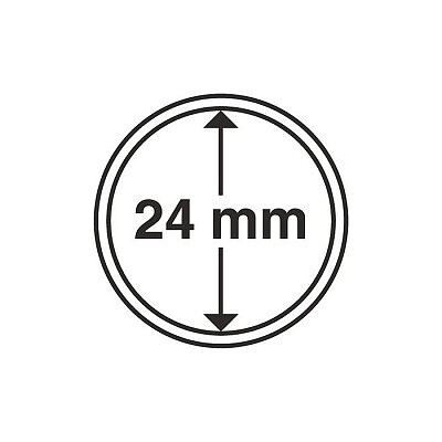 CAPS 24 - Runda myntkapslar innerdiameter 24 mm (10-pack)