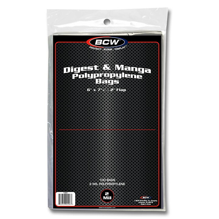 BCW Digest & Manga Bags 152 x 193 mm (100 st)