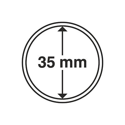 CAPS 35 - Runda myntkapslar innerdiameter 35 mm (10-pack)