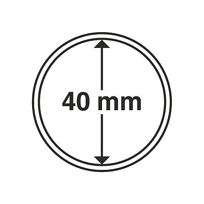 CAPS 40 - Runda myntkapslar innerdiameter 40 mm (10-pack)