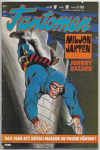 Fantomen 1976 Nr 4 GD/VG Omslaget Löst Vid 1 Nit/Pren-ex