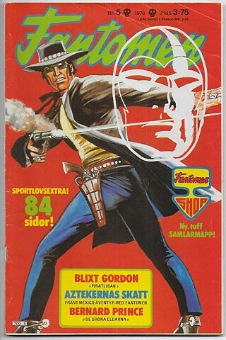 Fantomen 1976 Nr 5 VG Löst Mittuppslag