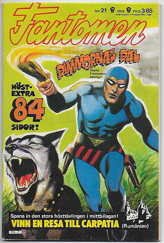 Fantomen 1976 Nr 21 VF Pren-ex