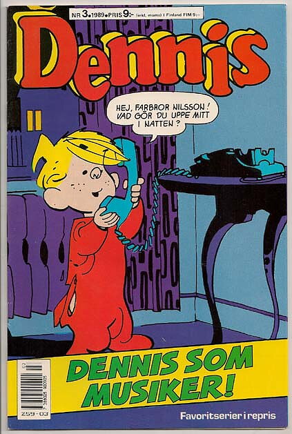 Dennis 1989 Nr 3 VF Ny Oläst