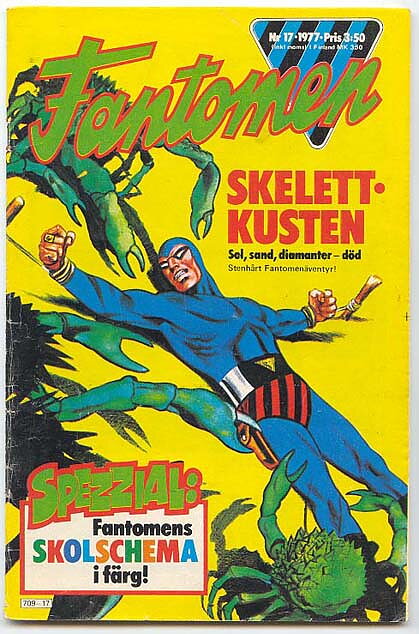 Fantomen 1977 Nr 17 VG- med Skolschema