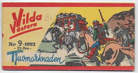 Vilda Västern 1953 Nr 9 FN/VF Namnteckning