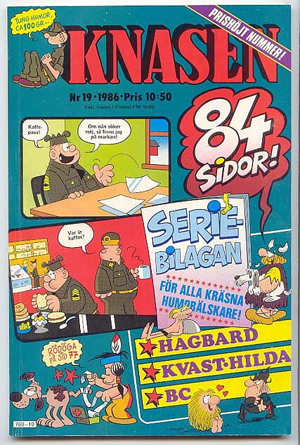 Knasen 1986 Nr 19 VG/FN
