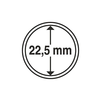 CAPS 22,5 - Rund myntkapsel innerdiameter 22,5 mm (1 st)