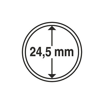 CAPS 24,5 - Rund myntkapsel innerdiameter 24,5 mm (1 st)