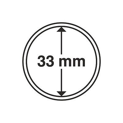 CAPS 33 - Rund myntkapsel innerdiameter 33 mm (1 st)