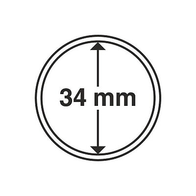 CAPS 34 - Rund myntkapsel innerdiameter 34 mm (1 st)
