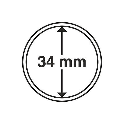 CAPS 34 - Rund myntkapsel innerdiameter 34 mm (1 st)