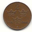 2 öre 1916 lång 6:a nära 1+