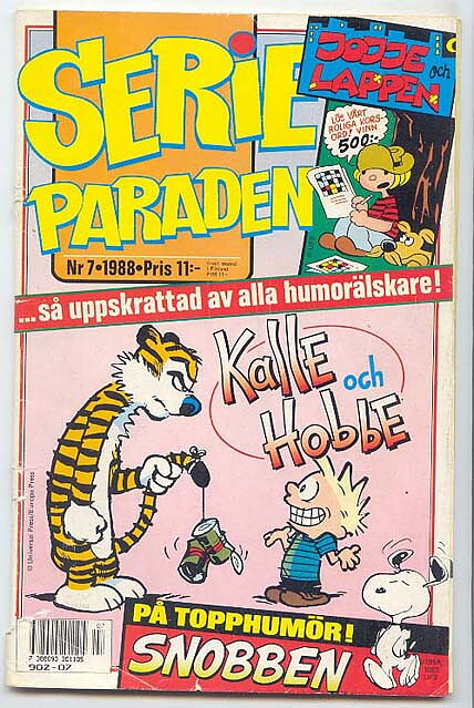 Serieparaden 1988 Nr 7 GD Ifyllt Korsord