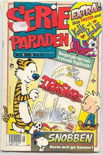 Serieparaden 1988 Nr 8 GD Ifyllt Korsord/Prislapp