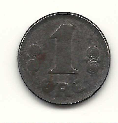 Danmark 1 öre 1918 järn 1?