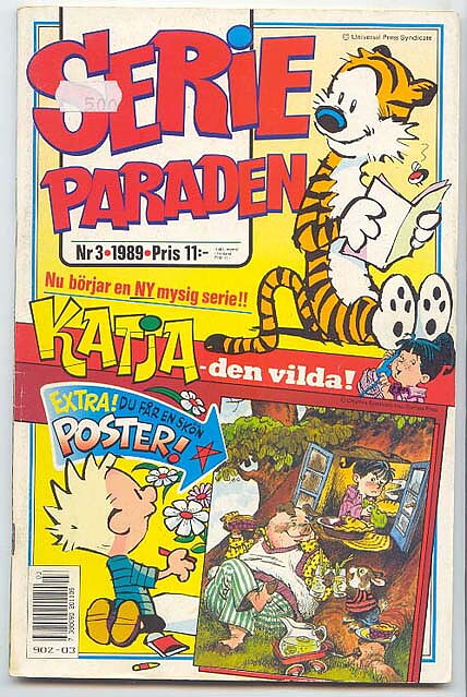 Serieparaden 1989 Nr 3 VG med Poster/Prislapp/Rostiga Nitar