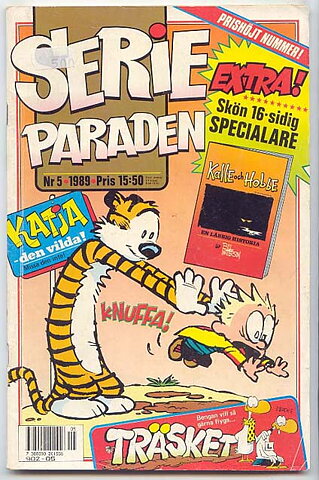 Serieparaden 1989 Nr 5 VG- med Bilaga/Prislapp
