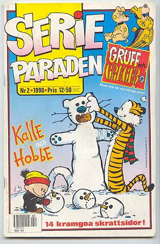 Serieparaden 1990 Nr 2 GD/VG Ifyllt Korsord