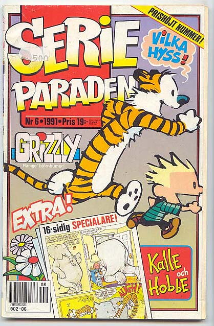 Serieparaden 1991 Nr 6 VG med Bilaga/Prislapp