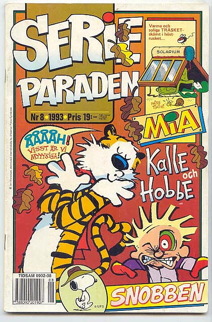 Serieparaden 1993 Nr 8 VG+ Ifyllt Korsord