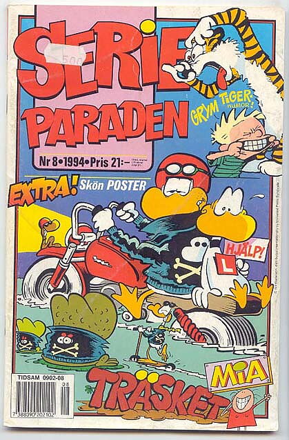 Serieparaden 1994 Nr 8 VG med Poster/Prislapp