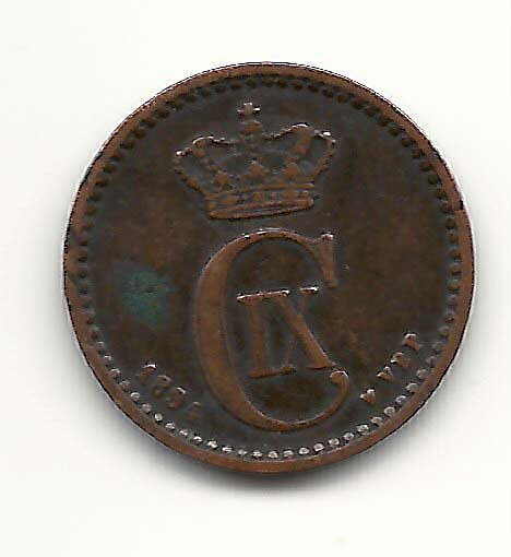 Danmark 1 öre 1894 1?/1