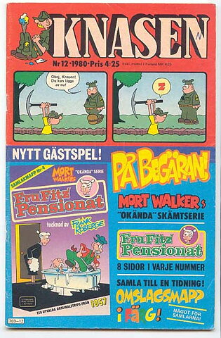 Knasen 1980 Nr 12 VG med Samlarmapp/Litet Klotter